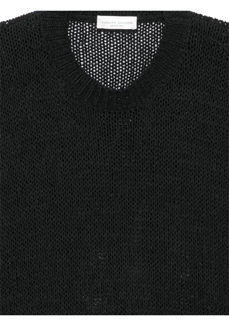 maglia giricollo donna nera ROBERTO COLLINA | 261FXA4102109